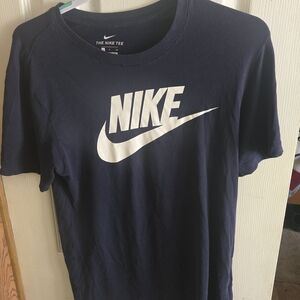 Nike Dark Blue Tee with White Logo